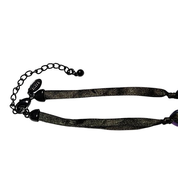 Chicos Elegant Iridescent Bead Necklace Rhinestone Accent Statement Fashion - Picture 5 of 8